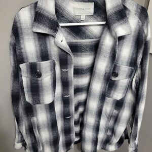 Lucky Brand Monochrome Plaid Shirt